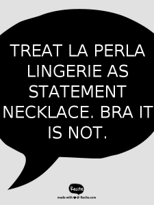 Lingerie: bra or statement necklace?